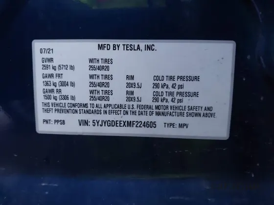 2021 Tesla Model Y Long Range