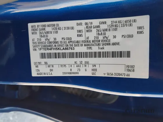 2019 Ford Ranger Lariat