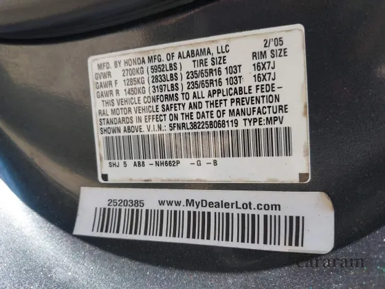 2005 Honda Odyssey LX