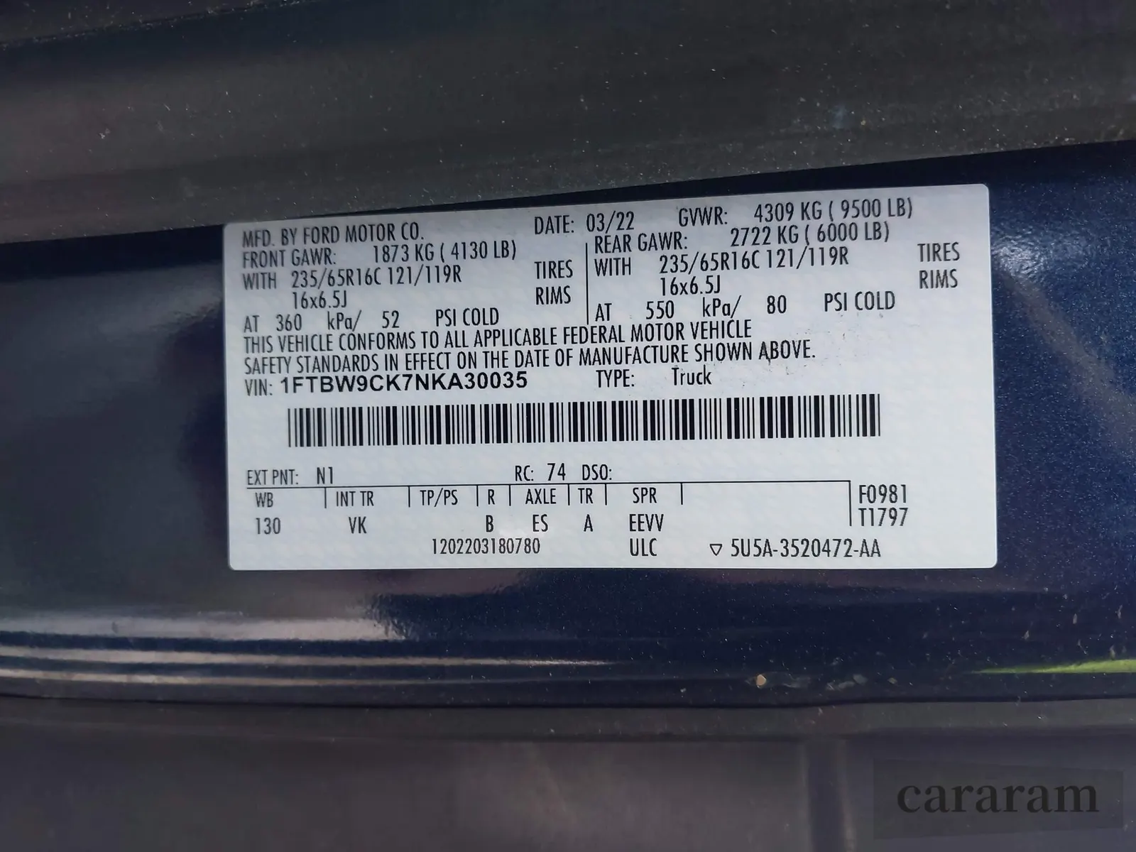 2022 Ford E-Transit Cargo