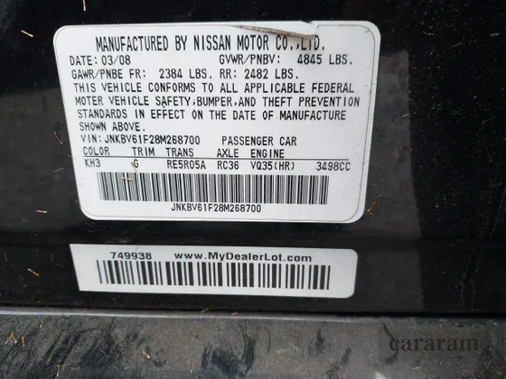 2008 Infiniti G35 x