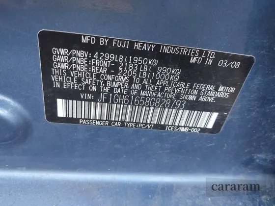 2008 Subaru Impreza i