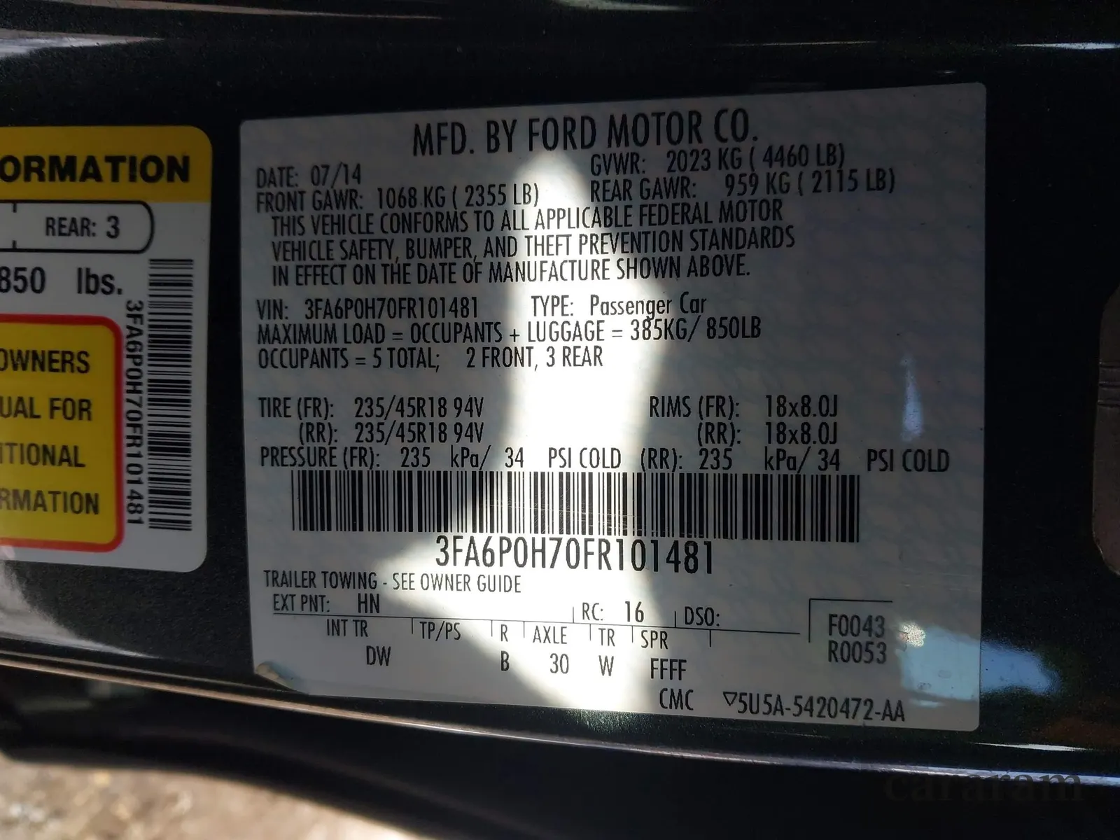 2015 Ford Fusion SE