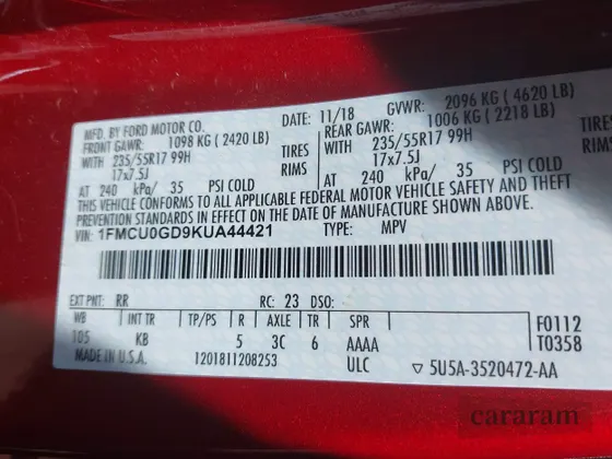 2019 Ford Escape SE