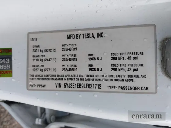 2020 Tesla Model 3 Long Range