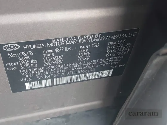 2019 Hyundai Santa Fe SE