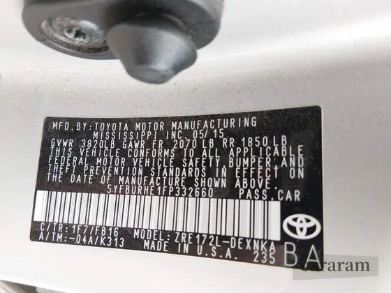 2015 Toyota Corolla S Plus