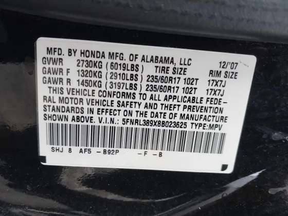 2008 Honda Odyssey Touring