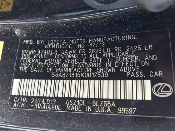 2019 Lexus ES 350 Luxury