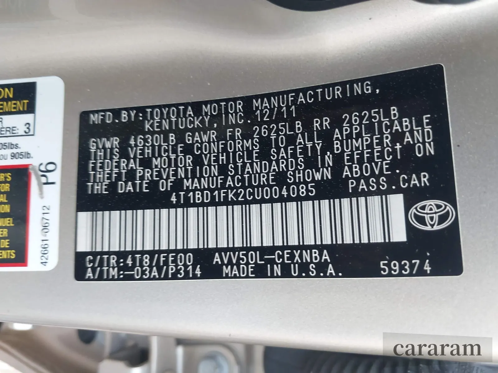 2012 Toyota Camry LE